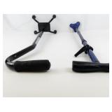 Group of 2 Black & Blue Adjustable Walking Canes