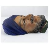 1966 BLOSSONS "SIKH" Chalkware Head Wall Hanging -Congleton England