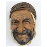 1964 BLOSSONS "Persian" Chalkware Head Wall Hanging -Congleton England