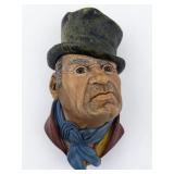 1964 BLOSSONS "Bill Sikes" Chalkware Head Wall Hanging -Congleton England