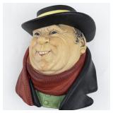 1964 BLOSSONS  "Tony Weller" Chalkware Head Wall Hanging -Congleton England