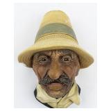 1971 BLOSSONS "Rumanian" Chalkware Head Wall Hanging -Congleton England