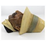 1971 BLOSSONS "Rumanian" Chalkware Head Wall Hanging -Congleton England