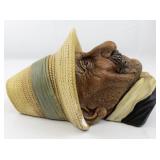 1971 BLOSSONS "Rumanian" Chalkware Head Wall Hanging -Congleton England