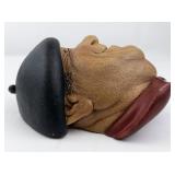 1971 BLOSSONS "Pierre" Chalkware Head Wall Hanging -Congleton England