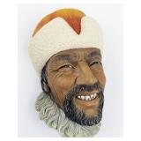 1957 BLOSSONS "Himalayan" Chalkware Head Wall Hanging -Congleton England