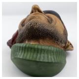 BLOSSONS "Pirate Smuggler" Chalkware Head Wall Hanging -Congleton England