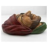 BLOSSONS "Pirate Smuggler" Chalkware Head Wall Hanging -Congleton England