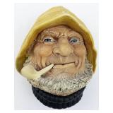 1971 BLOSSONS "Old Salt" Chalkware Head Wall Hanging -Congleton England