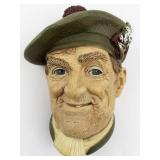 1969 BLOSSONS "Jock"  Chalkware Head Wall Hanging -Congleton England