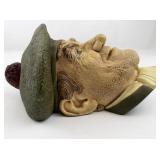 1969 BLOSSONS "Jock"  Chalkware Head Wall Hanging -Congleton England