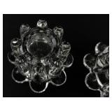 ELEGANCE Set of Two Crystal Candle Holders in Original Box