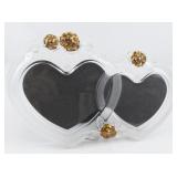 MIKASA Gilded Rose SA 694/836 Double Heart Frame 11" -Made in Germany -In original box