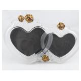 MIKASA Gilded Rose SA 694/836 Double Heart Frame 11" -Made in Germany -In original box