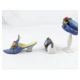 CLASSIC TREASURES Ladies Collectible Ensemble Purse, Shoe, & Hat on Stand. In Original Box.