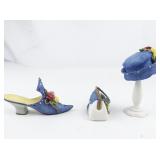 CLASSIC TREASURES Ladies Collectible Ensemble Purse, Shoe, & Hat on Stand. In Original Box.