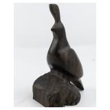 Hand Carved(?) Wooden Folk Art Quail Figure