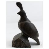 Hand Carved(?) Wooden Folk Art Quail Figure