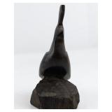 Hand Carved(?) Wooden Folk Art Quail Figure