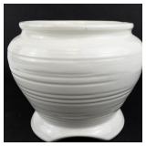 6" Fleurt-de-lis White Planter