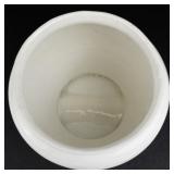 6" Fleurt-de-lis White Planter