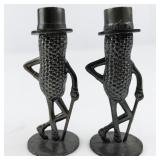 3" Vintage Mr. Peanut Plastic Salt & Pepper Shakers.