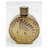 Vintage Avon Indian Head One Cent Bottle Excalibur After Shave In Original Packaging -Empty