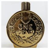 Vintage Avon Indian Head One Cent Bottle Excalibur After Shave In Original Packaging -Empty