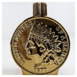 Vintage Avon Indian Head One Cent Bottle Excalibur After Shave In Original Packaging -Empty