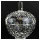 Crystal Glass "Pumpkin" Candy/Serving Bowl with Lid