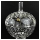 Crystal Glass "Pumpkin" Candy/Serving Bowl with Lid