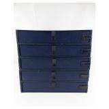 Group of 5 Record/LP Blue Storage Drawers