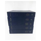 Group of 5 Record/LP Blue Storage Drawers