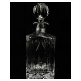 10" Block Crystal Square Liquor Decanter with Stopper