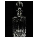 10" Block Crystal Square Liquor Decanter with Stopper