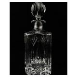 10" Block Crystal Square Liquor Decanter with Stopper