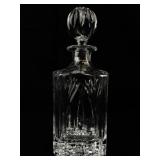 10" Block Crystal Square Liquor Decanter with Stopper
