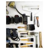 Large Box of Tools -Hedge Trimmer, Corded Drill, JigSaw, Painting Supplies, Funnels, Batteries & More!
