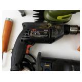 Large Box of Tools -Hedge Trimmer, Corded Drill, JigSaw, Painting Supplies, Funnels, Batteries & More!