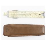 Pickell & Eckel Slide Ruler with Leather Case