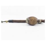 BRUYERE GARANTIE Black Forest Briar Wood Wooden Pipe with Elk/Deer Carving - Three Detachable Parts