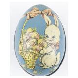 Vintage Easter Bunny Tin Egg