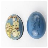 Vintage Easter Bunny Tin Egg
