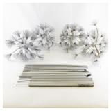 Group of 4 Metal Dandelion Garden Sculpture Stakes