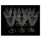 Set of 11 FOSTORIA AMERICAN CLEAR 2056 Hex Foot Water Goblets. ***Estimated Replacement Value $220***