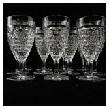 Set of 11 FOSTORIA AMERICAN CLEAR 2056 Hex Foot Water Goblets. ***Estimated Replacement Value $220***