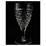 Set of 11 FOSTORIA AMERICAN CLEAR 2056 Hex Foot Water Goblets. ***Estimated Replacement Value $220***