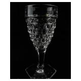 Set of 11 FOSTORIA AMERICAN CLEAR 2056 Hex Foot Water Goblets. ***Estimated Replacement Value $220***