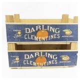 Set of Two Vintage Decorative Darling Clementine Boxes