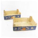 Set of Two Vintage Decorative Darling Clementine Boxes